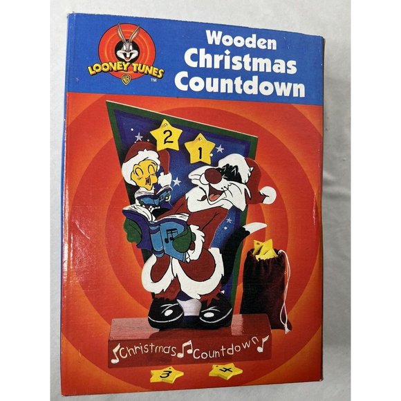 2001 Looney Tunes Tweety & Sylvester Wooden Christmas Countdown Advent Calendar - Picture 9 of 14